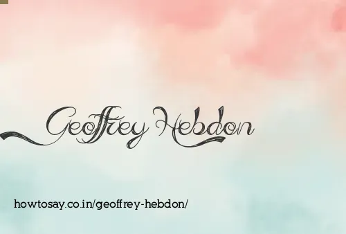 Geoffrey Hebdon