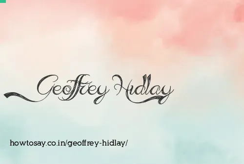 Geoffrey Hidlay