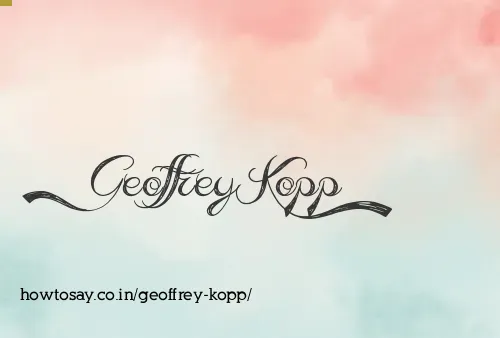 Geoffrey Kopp