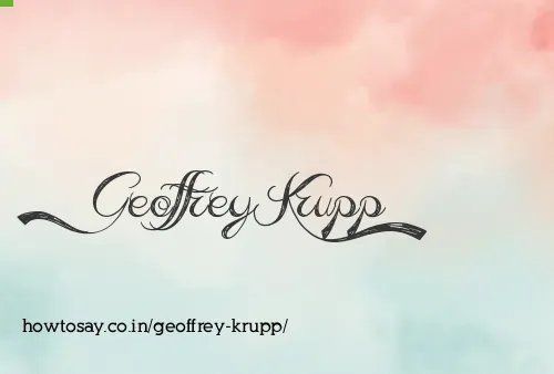 Geoffrey Krupp