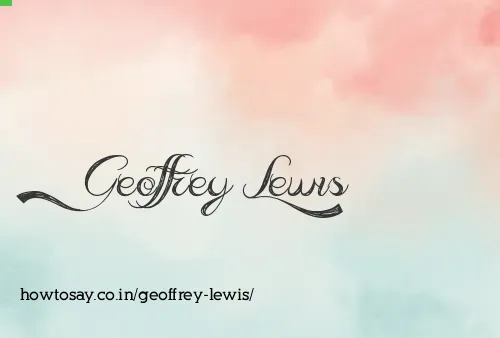 Geoffrey Lewis