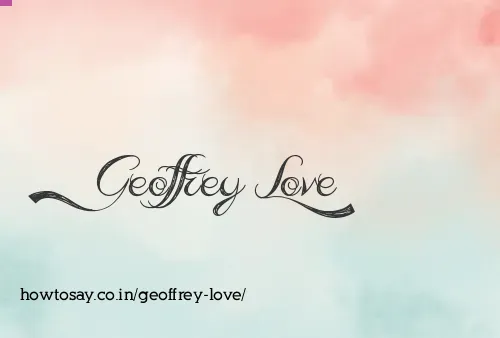 Geoffrey Love