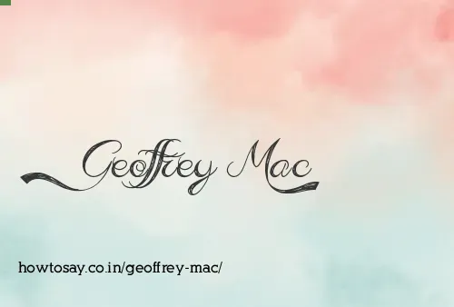 Geoffrey Mac