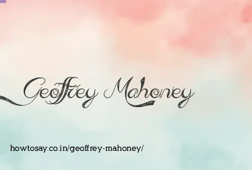 Geoffrey Mahoney