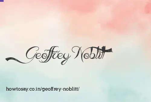 Geoffrey Noblitt