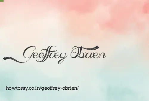 Geoffrey Obrien