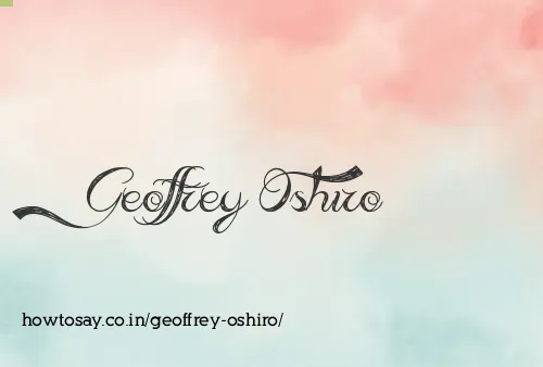 Geoffrey Oshiro
