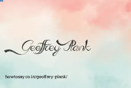 Geoffrey Plank