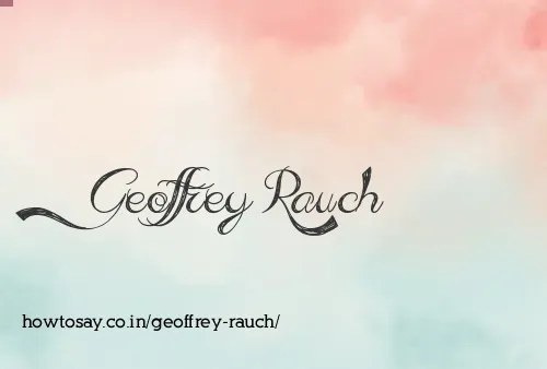 Geoffrey Rauch