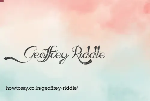 Geoffrey Riddle