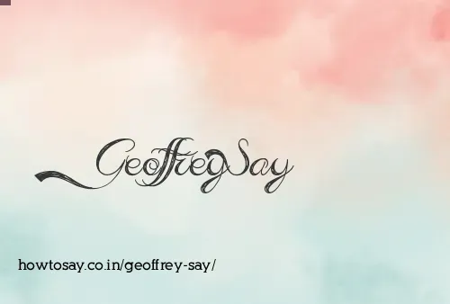 Geoffrey Say