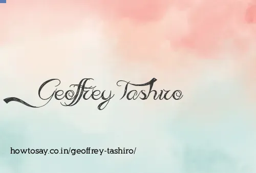 Geoffrey Tashiro
