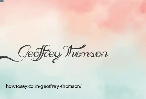 Geoffrey Thomson
