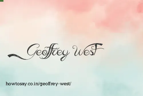 Geoffrey West