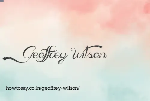 Geoffrey Wilson