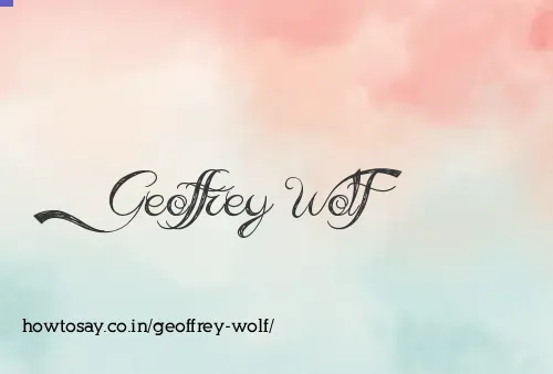 Geoffrey Wolf
