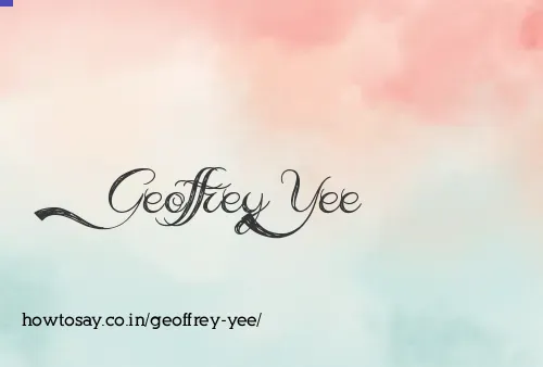 Geoffrey Yee