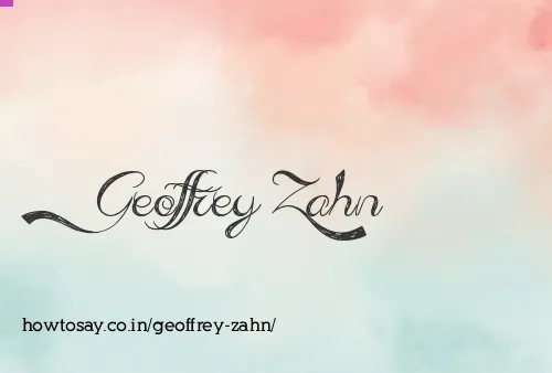 Geoffrey Zahn