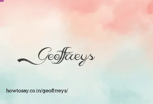 Geoffrreys