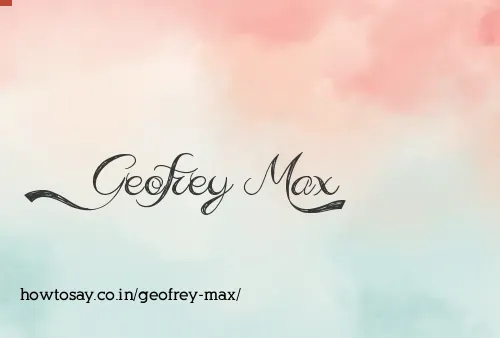 Geofrey Max