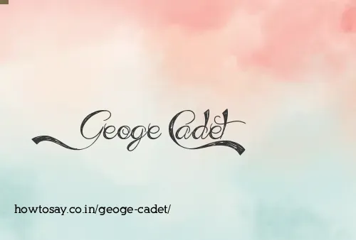 Geoge Cadet