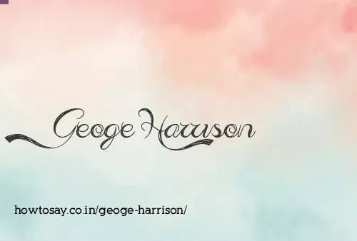 Geoge Harrison