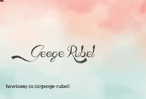 Geoge Rubel