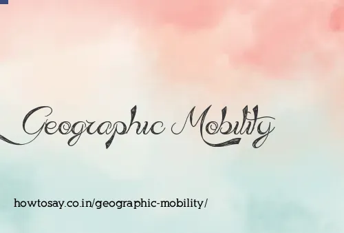 Geographic Mobility