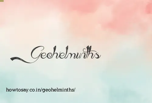 Geohelminths