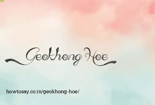 Geokhong Hoe