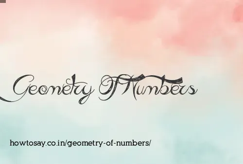 Geometry Of Numbers