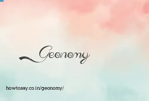 Geonomy