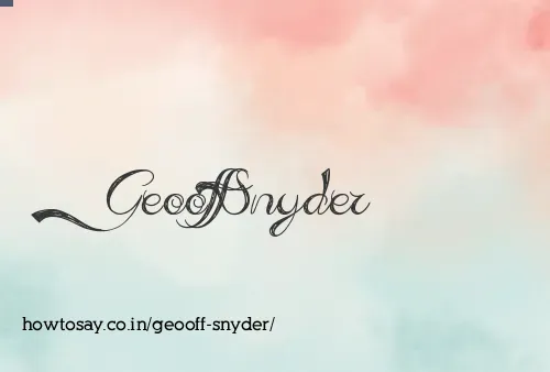 Geooff Snyder