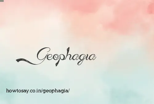 Geophagia