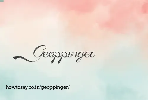 Geoppinger