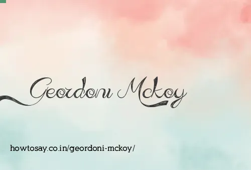 Geordoni Mckoy
