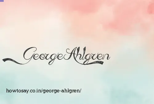 George Ahlgren