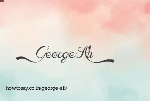 George Ali