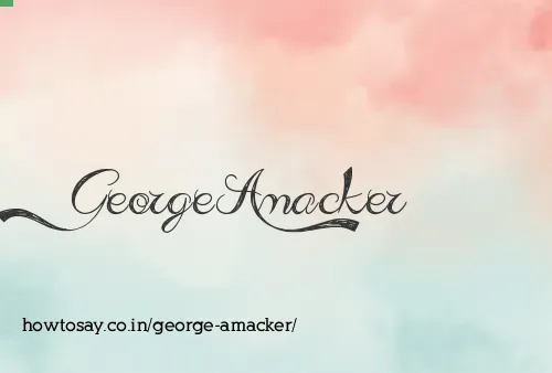 George Amacker