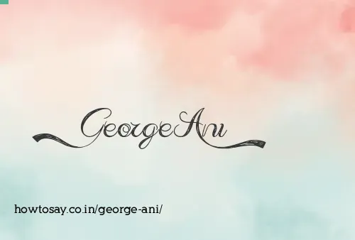 George Ani