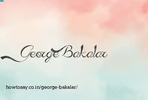 George Bakalar