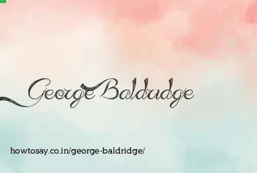 George Baldridge