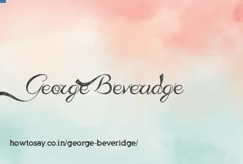 George Beveridge