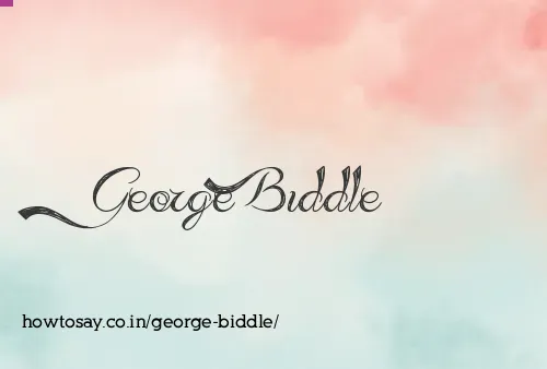 George Biddle