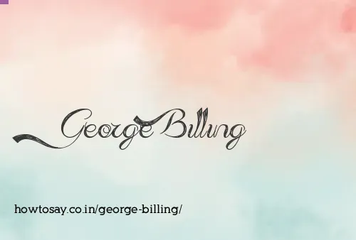George Billing