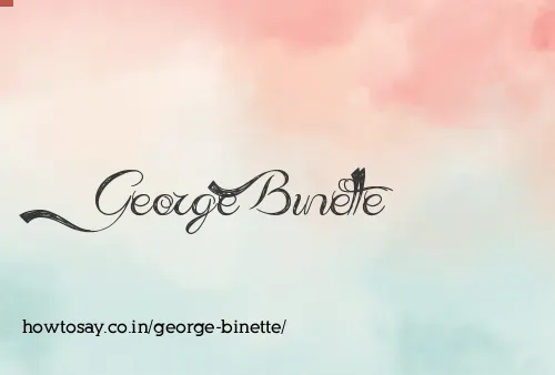 George Binette