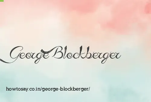 George Blockberger