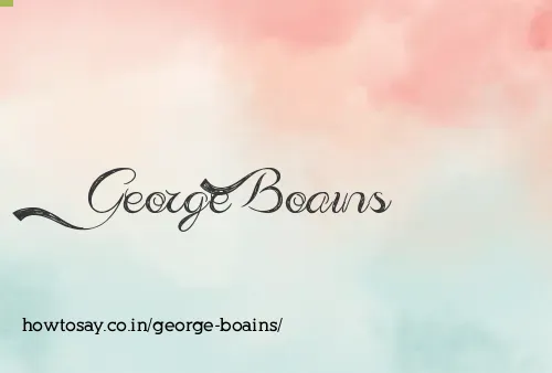 George Boains