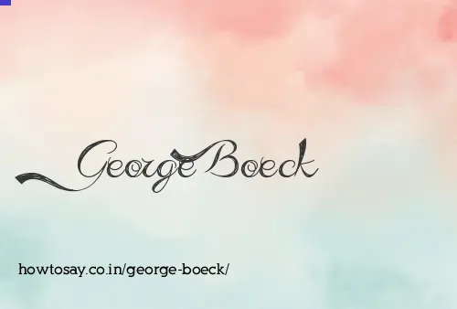 George Boeck