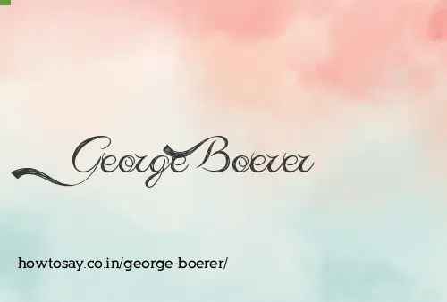 George Boerer